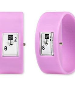 Too Late analog pink bubble siliconen Horloge te koop bij 2Toolate